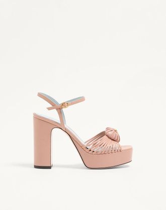 Valentino Garavani Sandalo Con Plateau Coeur Royal In Capretto 115Mm Donna ROSA 36.5