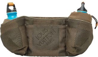 Louis Vuitton Beige Brown Canvas Leather Sling Bag (Pre-Owned)