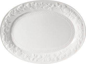 Gibson Home Fruitful 18.75 Inch Oval Platter in White at Nordstrom