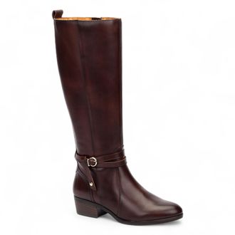 Pikolinos Womens Knee High Tall Caoba Brown Leather Boots - Daroca - Size EU 42