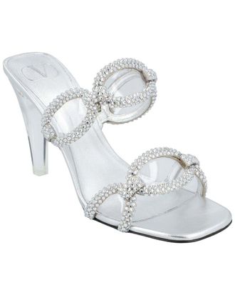 Valentino Womens Leather Chain 1967 Slide Sandal, Never Worn (Authentic Pre- Loved)