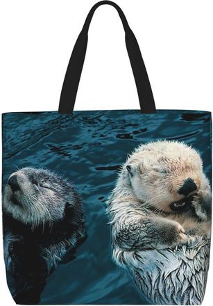 Generic Women Handbag Cute Animal In The Sea Travel Tote Bag Folding Reusable Shopping Bags, For Birthday, Daily, Wedding, Holiday, Graduation