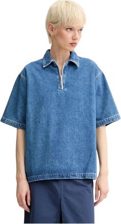 Sunnei Denim Shirt - Dames - Blouses - Blauw - L - Denim - Overhemden