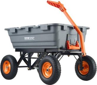 OEM Carro Volcador, Carro Volcador De Polietileno Para Jard&iacute;n Con Marco De Acero F&aacute;cil De Montar, Vag&oacute;n Volcador Con Mango Convertible 2 En 1, Carretilla 