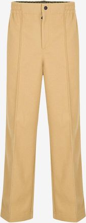 Moncler Gerade Jogginghose aus Flanell mit Logostickerei