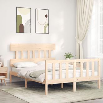 vidaXL Vidaxl - Estructura De Cama Sin Colch&oacute;n Madera De Pino Blanca 140x200 Cm