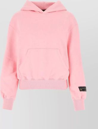 We11done cotton hooded sweatshirt with dropped shoulders