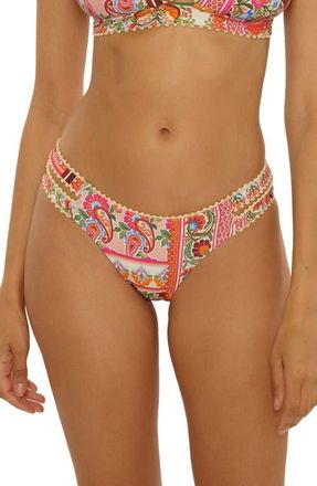 Lucky Brand Verona Hipster Bikini Bottoms in Pink Multi at Nordstrom, Size X-Large
