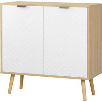 HOMCOM Mobile per Soggiorno Ingresso e Bagno in Truciolato e Legno di Pino - Homcom