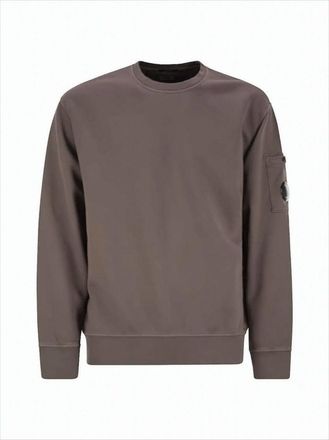 C.P. Company Long-Sleeve Minimalist Cotton Sweatshirt With Distinctive Lens Detail