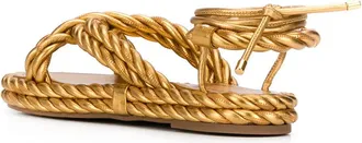 Valentino The Rope Sandals - Gold