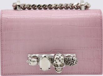 Alexander McQueen Pink Leather Jewelled Satchel Mini Shoulder Bag