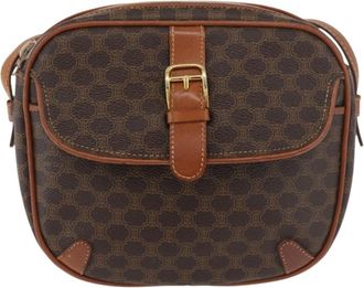 Celine Vintage Macadam Canvas Brown Pvc Backpack Bag (Pre-Owned)