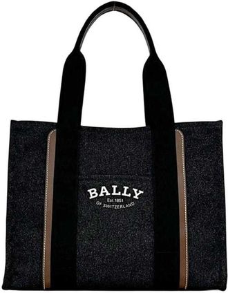Bally blue Canvas Leather Tote Bag (Pre-Owned)