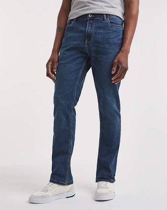 Jacamo Stonewash Straight Fit Stretch Jeans