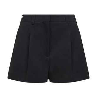 Givenchy Korte Broeken, Dames, Zwart, S, Katoen, Pleated Shorts