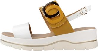 Repo Sandalia Tiras - Dames - Sleehakken - Geel - 40 EU - Leer - Schoenen