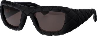 Bottega Veneta Womens Sunglasses Black-Grey Black-Black-Grey Injected Black/black/grey