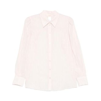 Twinset Gestreept overhemd met knoopsluiting - Dames - Overhemden - Roze - M - Overhemden