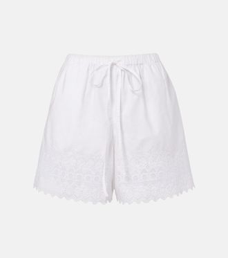 Polo Ralph Lauren Shorts de popel&iacute;n de algod&oacute;n y bordado ingl&eacute;s