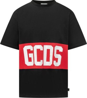 GCDS Logo Loose SS T-Shirt - Heren - T-shirts - Zwart - M - Katoen - Tops