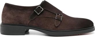 Santoni Bruine Sandalen - Heren - Nette schoenen - Bruin - 43 1/2 EU - Leer - Schoenen
