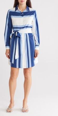 Stitchdrop Chatham Long Sleeve Cotton Shirtdress in Navy at Nordstrom Rack, Size X-Large