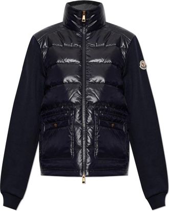 Moncler Gewatteerd Sweatshirt met Rits - Dames - Vesten met rits - Blauw - XS - Katoen - Hoodies & sweatvesten