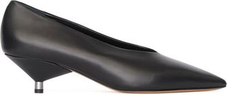 Isabel Marant 45mm Ebisa pumps - women - Calf Leather/Calf Leather/Leather - 39 - Black