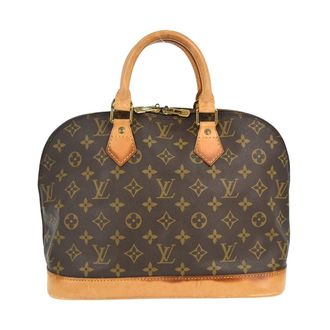 Louis Vuitton Alma Handbag Monogram Canvas Brown Canvas Handbag (Pre-Owned)