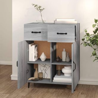 Berkfield Home Sideboard Grey Sonoma 69.5x34x90 cm Engineered Wood