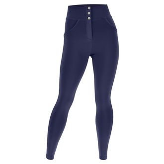 Freddy Pantaloni push up WR.UP curvy vita alta con bottoni in cotone