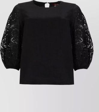 Max Mara lace sleeve blouse