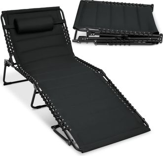 Best Choice Products Extra Wide Padded Patio Chaise Lounge Chair, Portable Recliner w/ 8 Positions