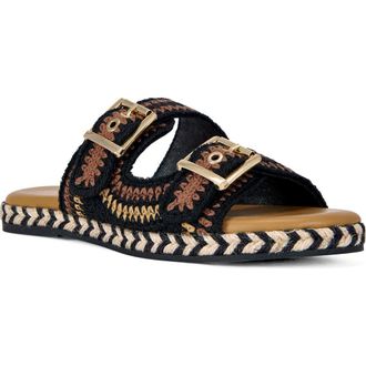 Azalea Wang Pacorro Slide Sandal in Black Brown at Nordstrom, Size 6.5