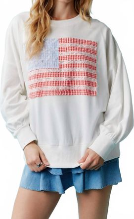 Peach Love California American Sweetheart Sweatshirt In Multi