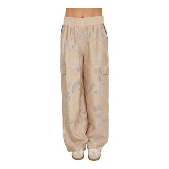 Liu Jo Wide Trousers, female, Beige, Size: M Wide Trousers