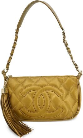 Chanel 2005 caviar fringe tote bag - women - Caviar Leather - One Size - Gold