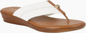 Lotus Womens Erminia Womens Toe Post Sandals - White - Size: 4