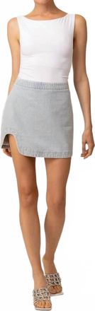 Line & Dot Elowen Mini Skirt In Light Blue
