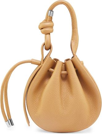 Behno Mini Ina Pebble Leather Crossbody Bag in Bisque at Nordstrom