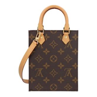 Louis Vuitton Pre-owned Petit SAC Plat Schoudertas - Dames - Pre-owned - Bruin - Maat: ONE Size Leer