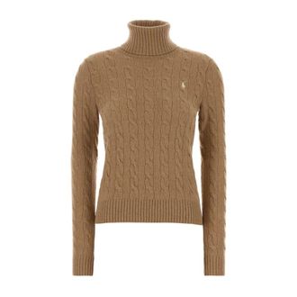 Polo Ralph Lauren Wol-kasjmier coltrui sweater - Dames - Coltruien - Bruin - S - Wol - Truien & Vesten
