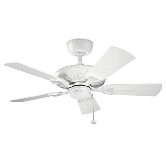 Netlighting Kevlar 107cm Pull Chain 5 Blade Ceiling Fan Matte White
