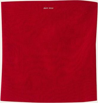 Miu Miu Ribbed Bandeau Top