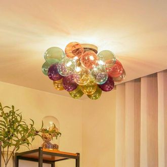 Lucande Ceiling Lightdimmable Diborah made of Glass for Living Room & Dining Room