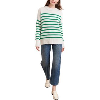 La Ligne Marin Sweater in Cream/kelly Green at Nordstrom, Size X-Small