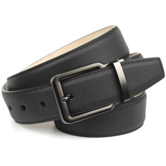 Anthoni Crown Lederg&uuml;rtel ANTHONI CROWN, Damen, Gr. 85, schwarz, Leder, unifarben, G&uuml;rtel Lederg&uuml;rtel, mit Leinenstoffmuster, zeitloses Design