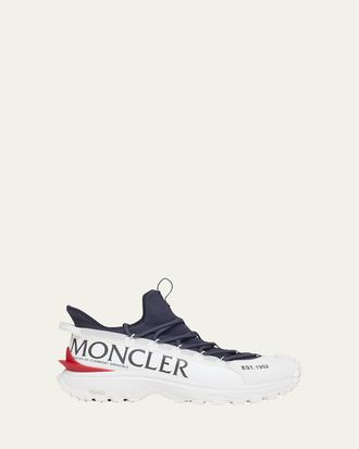 Moncler Trailgrip Gtx Silver Leather Blend Sneakers from