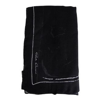 Rick Owens Scarves, male, Black, Size: ONE SIZE Printed Cot Astro 140x140 Scarf